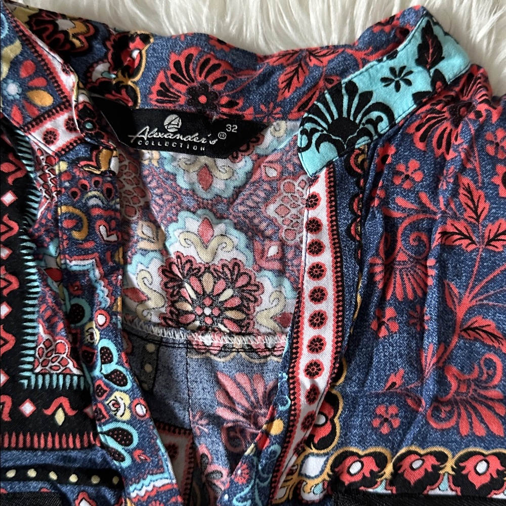 Alexander’s Colecction Colorful Patchwork Button-… - image 4